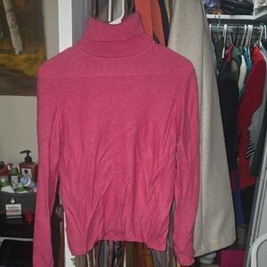 Women's Pink Turtleneck Sweater